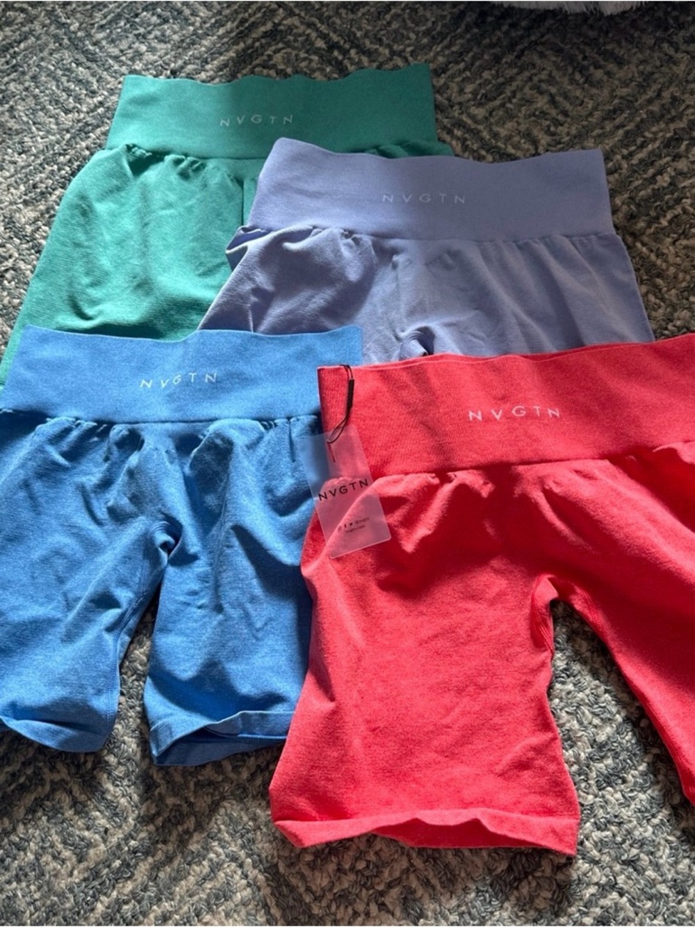 NVGTN Shorts bundle - Red, Blue, Green, Periwinkle !